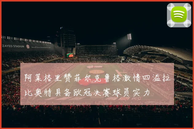 阿莱格里赞菲尔克鲁格激情四溢拉比奥特具备欧冠决赛球员实力